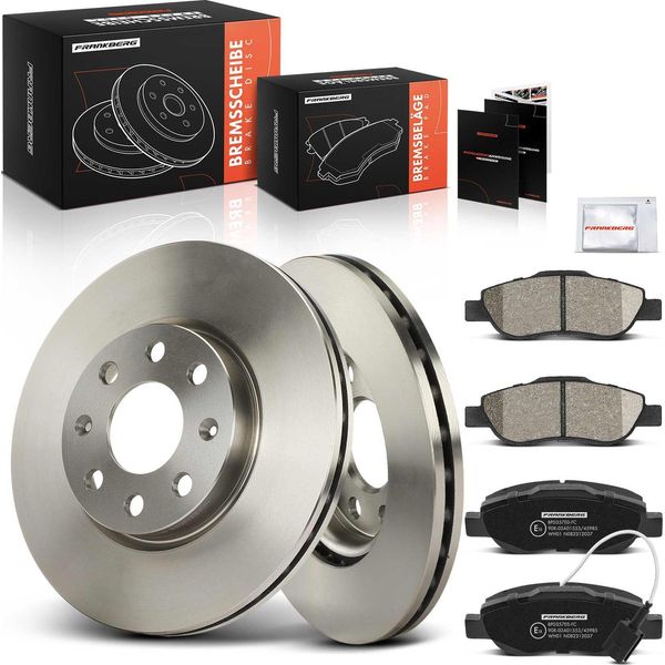 Frankberg 2X Dischi Freno 4X Pastiglie Freno Asse Anteriore Per Fiat Grande Punto 199 Punto Evo Punto-image