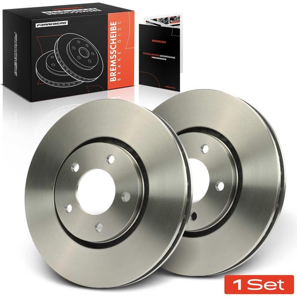 Frankberg 2X Dischi Freno Asse Anteriore Per Chrysler Grand Voyager Iii Van Iv Voyager/Grand Dodge Caravan-image