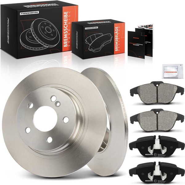 Frankberg 2X Dischi Freno 4X Pastiglie Freno Asse Posteriore Per Mercedes-Benz Classe C W204 C204 S204 Classe E A207 C207-image