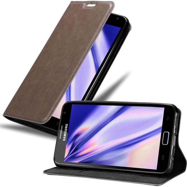 Cadorabo Cover Per Samsung Galaxy Note 1 Cover Protettiva In Marrone Custodia Per Cellulare Cover Chiusura Magnetica-image