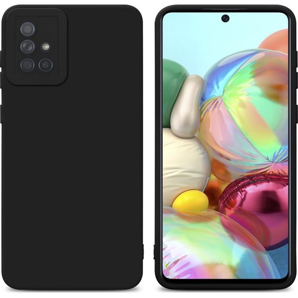 Cadorabo Cover Per Samsung Galaxy A71 4G Cover Protettiva In Silicone Tpu Nero Custodia Per Telefono Cellulare-image
