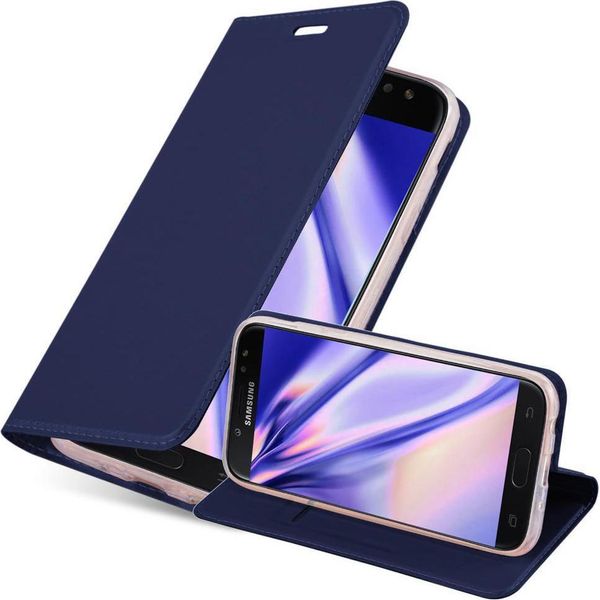 Cadorabo Custodia Per Cellulare Per Samsung Galaxy J3 2017 Custodia Protettiva In Blu Cover Etui Book Case Booklet-image