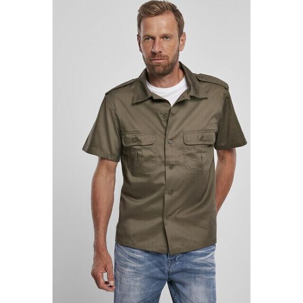 Brandit Us Shirt Manica Corta Oliva, S-image