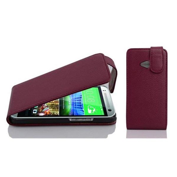 Cadorabo Custodia Protettiva Per Htc One M8 Mini Custodia In Viola Flip Case Custodia Del Telefono Cellulare Copertura In Similcuoio-image