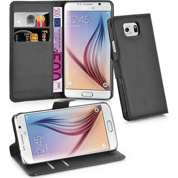 Cadorabo Custodia Per Samsung Galaxy S6 Custodia Protettiva In Nero Custodia Per Cellulare Cover Chiusura Magnetica-image