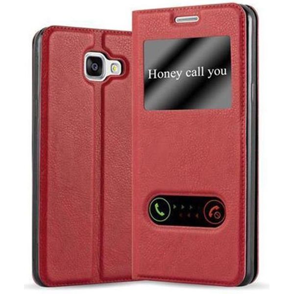 Cadorabo Custodia Protettiva Per Samsung Galaxy A5 2016 Custodia In Rosso Custodia Del Telefono Cellulare Custodia A Libro Cover Case-image