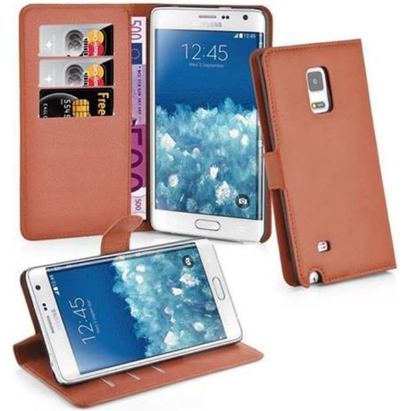 Cadorabo Custodia Per Samsung Galaxy Note Edge Custodia Protettiva In Marrone Custodia Per Cellulare Cover Chiusura Magnetica-image