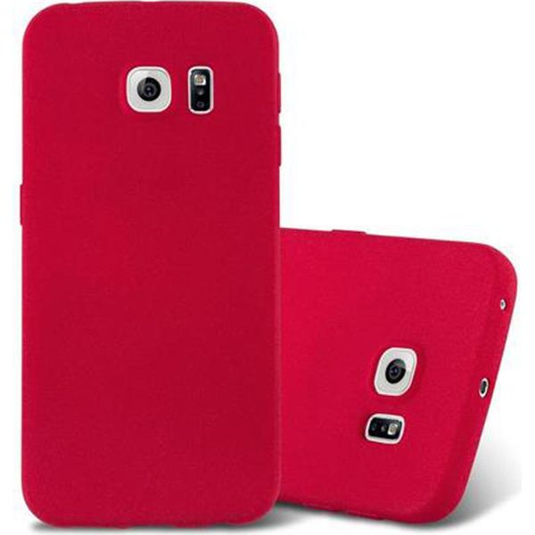Cadorabo Custodia Protettiva Per Samsung Galaxy S6 Edge In Rosso Custodia Del Telefono Cellulare Tpu Etui Cover Case-image