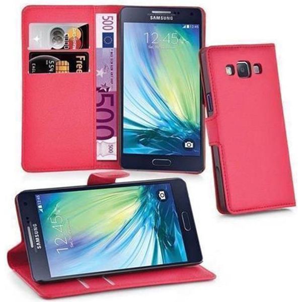 Cadorabo Custodia Per Samsung Galaxy J5 2015 Custodia Protettiva In Rosso Custodia Per Cellulare Cover Chiusura Magnetica-image