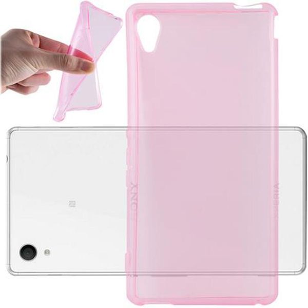 Cadorabo Custodia Per Sony Xperia M4 Aqua Custodia Protettiva In Rosa Tpu Protettivo Silicone Cover Etui Custodia-image