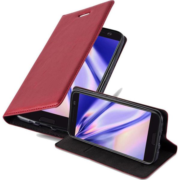 Cadorabo Custodia Per Htc One M10 Custodia Protettiva In Rosso Custodia Per Cellulare Cover Chiusura Magnetica-image