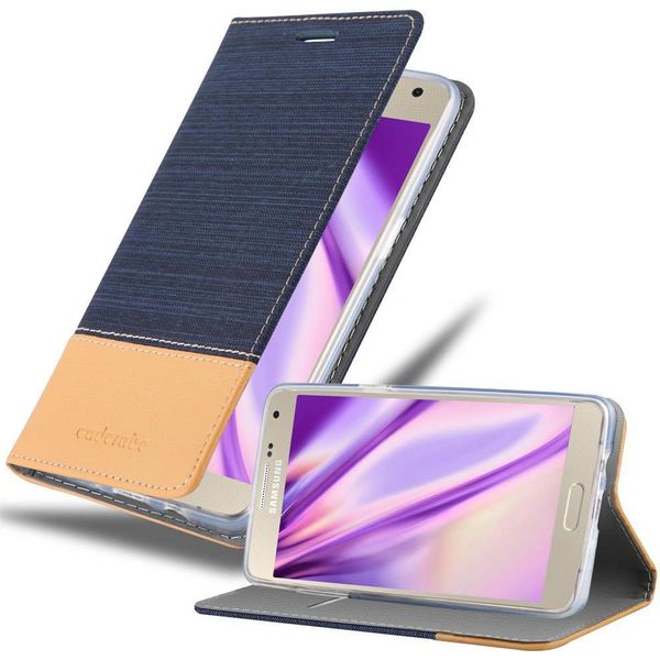 Cadorabo Custodia Per Samsung Galaxy A5 2015 Custodia Protettiva In Blu Telefono Cellulare Custodia A Libro Cover-image