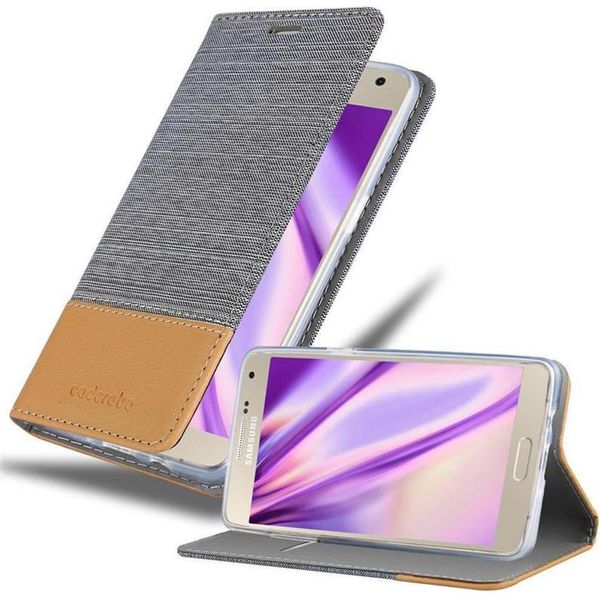 Cadorabo Custodia Per Samsung Galaxy A5 2015 Custodia Protettiva In Grigio Telefono Cellulare Custodia A Libro Cover-image