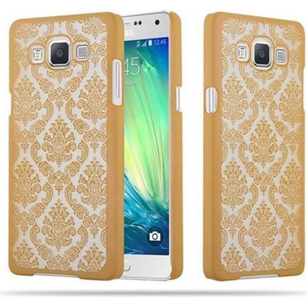 Cadorabo Cover Per Samsung Galaxy A5 2015 Cover Protettiva In Oro Custodia Rigida Cover Protettiva Fiori Cover Telefono Cellulare-image