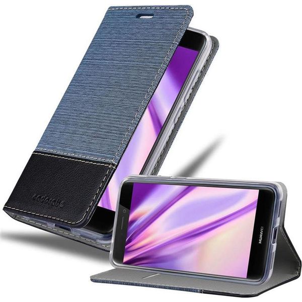 Cadorabo Custodia Per Huawei P8 Lite 2017 / P9 Lite 2017 Custodia Protettiva In Blu Custodia Per Cellulare Custodia A Libro Cover-image