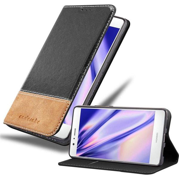 Cadorabo Cover Per Huawei P9 Lite 2016 / G9 Lite Cover Protettiva In Nero Shandy Case Custodia A Libro Custodia In Similcuoio-image