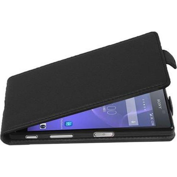 Cadorabo Custodia Protettiva Per Sony Xperia X Cover In Nero Flip Case Custodia Del Telefono Cellulare Case Cover Imitazione Pelle-image