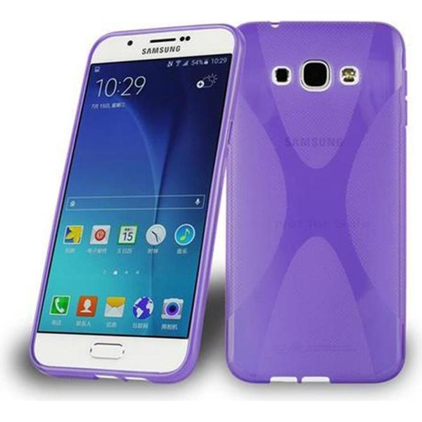 Cadorabo Custodia Del Telefono Cellulare Per Samsung Galaxy A8 2015 In Viola Coprire Tpu Silicone Back Cover Case-image