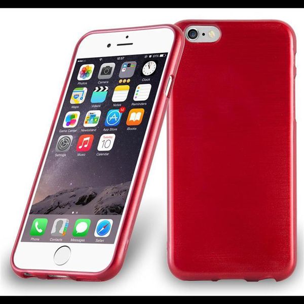 Cadorabo Custodia Per Apple Iphone 6 / 6S Custodia Protettiva In Silicone Tpu Rosso Custodia Protettiva Cover-image