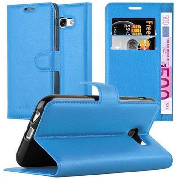 Cadorabo Custodia Per Samsung Galaxy A3 2017 Custodia Protettiva In Blu Custodia Per Cellulare Cover Chiusura Magnetica-image