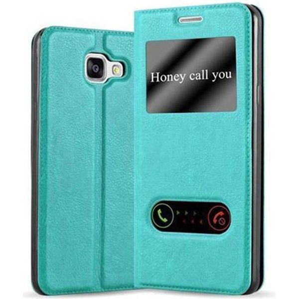 Cadorabo Custodia Protettiva Per Samsung Galaxy A3 2016 Cover In Turchese Custodia Del Telefono Cellulare Custodia A Libro Custodia-image