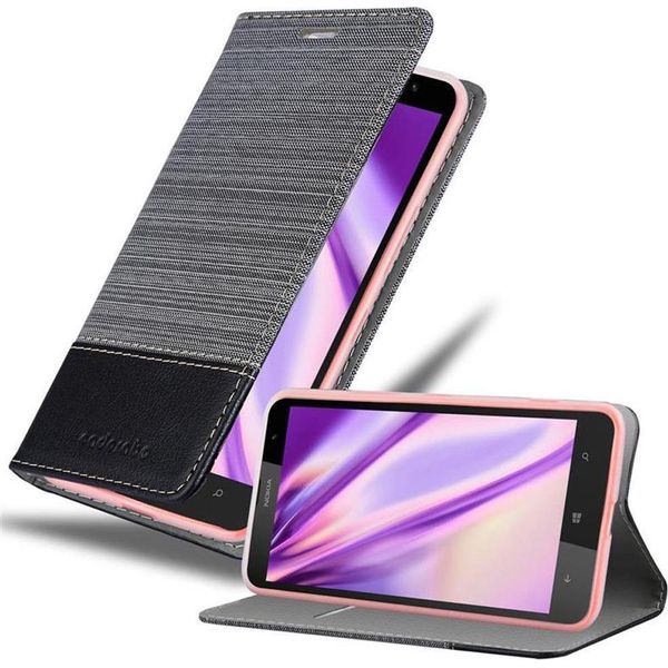Cadorabo Custodia Per Nokia Lumia 1320 Custodia Protettiva In Grigio Custodia Per Cellulare Custodia A Libro Cover-image