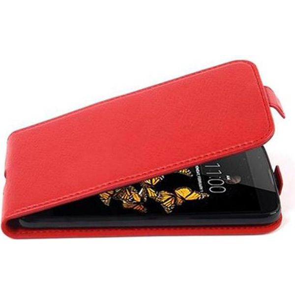 Cadorabo Custodia Protettiva Per Lg K8 2016 Cover In Rosso Flip Case Custodia Del Telefono Cellulare Cover In Similcuoio-image