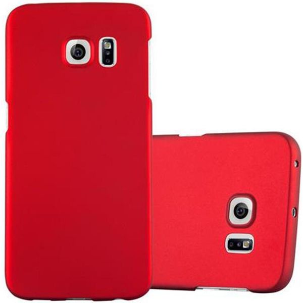 Cadorabo Cover Per Samsung Galaxy S6 Edge Cover Protettiva In Rosso Custodia Rigida Cover Per Telefono Cellulare-image