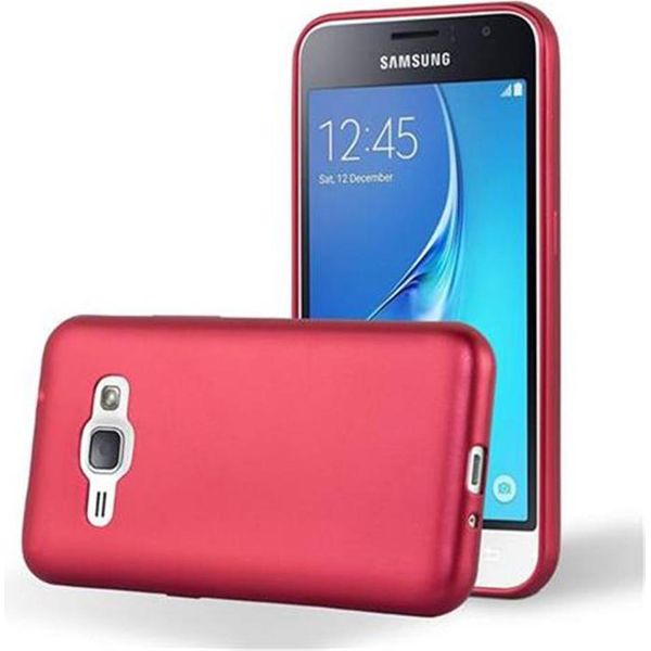 Cadorabo Cover Protettiva Per Samsung Galaxy J1 2016 Custodia In Rosso Per Telefono Cellulare Tpu Custodia In Silicone Cover Case-image