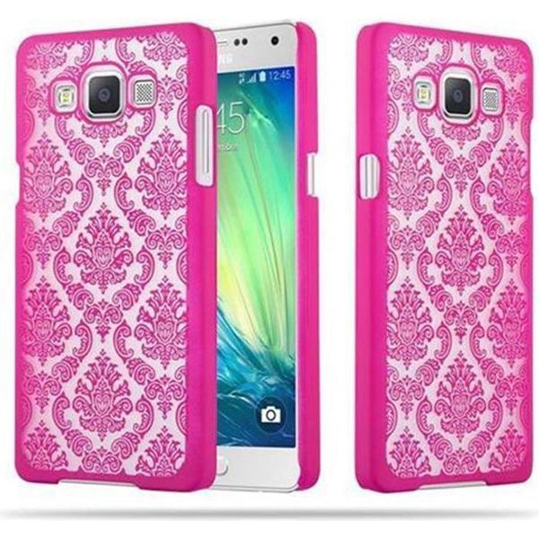 Cadorabo Cover Per Samsung Galaxy A5 2015 Cover Protettiva In Rosa Custodia Rigida Cover Protettiva Fiori Cover Telefono Cellulare-image