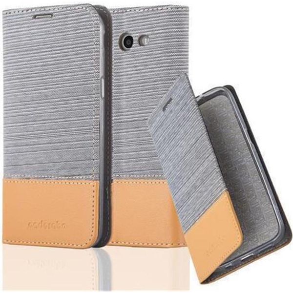 Cadorabo Custodia Per Samsung Galaxy J5 2017 Versione Usa Custodia Protettiva In Grigio Custodia Per Telefono Cellulare Custodia A Libro Cover-image