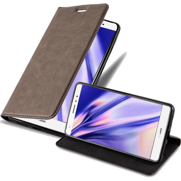 Cadorabo Cover Per Huawei Mate S Cover Protettiva In Marrone Custodia Per Cellulare Cover Chiusura Magnetica-image