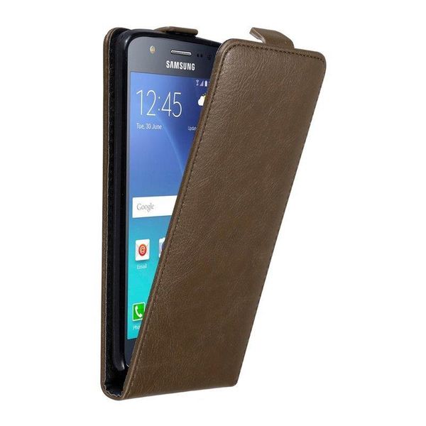Cadorabo Cover Per Samsung Galaxy J5 2015 Cover Protettiva In Marrone Flip Case Custodia Del Telefono Cellulare Cover-image
