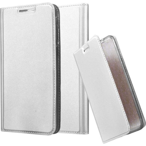 Cadorabo Custodia Per Cellulare Per Htc Desire 820 Custodia Protettiva In Argento Cover Etui Book Case Booklet-image