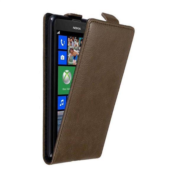 Cadorabo Cover Per Nokia Lumia 625 Cover Protettiva In Marrone Flip Case Custodia Per Telefono Cellulare Case Cover-image