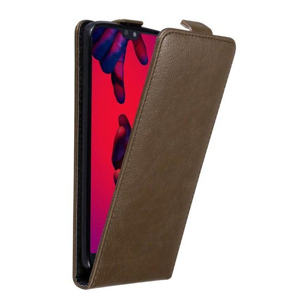 Custodia Cadorabo Per Huawei P20 Pro / P20 Plus Custodia Protettiva In Marrone Custodia Flip Per Telefono Cellulare Custodia Cover-image