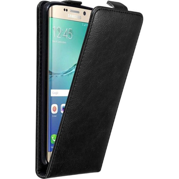 Cadorabo Custodia Per Samsung Galaxy S6 Edge Plus Cover Protettiva In Nero Flip Case Custodia Per Telefono Cellulare Case Cover-image