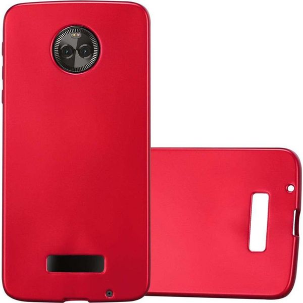 Cadorabo Custodia Protettiva Per Motorola Moto Z Case In Rosso Custodia Per Cellulare Custodia In Silicone Tpu Custodia Cover Case-image
