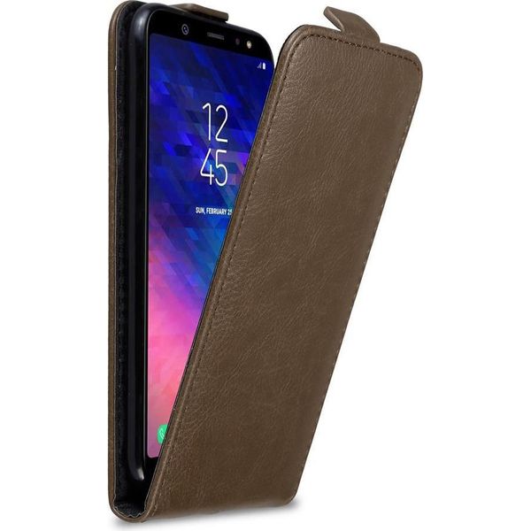 Cadorabo Custodia Per Samsung Galaxy A6 Plus 2018 Cover Protettiva In Marrone Flip Case Custodia Per Telefono Cellulare Custodia Cover-image