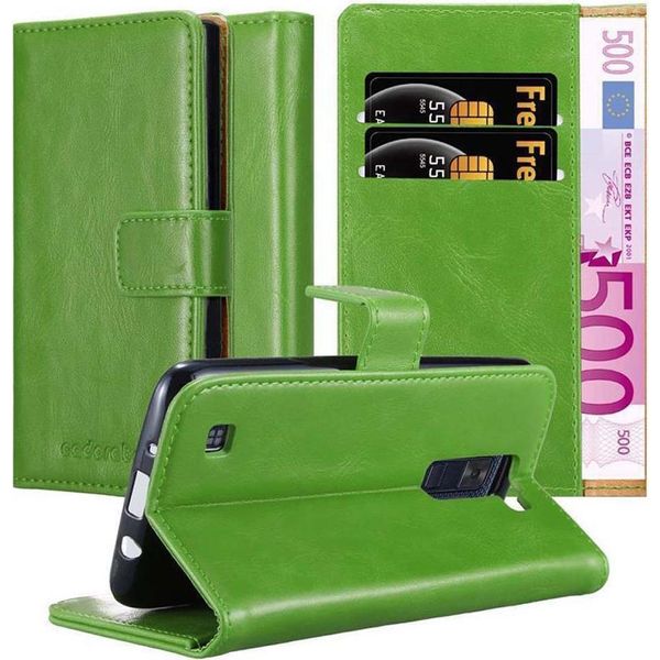 Cadorabo Cover Per Lg K8 2016 Cover Protettiva In Verde Cellulare Cover Libro Custodia Custodia-image
