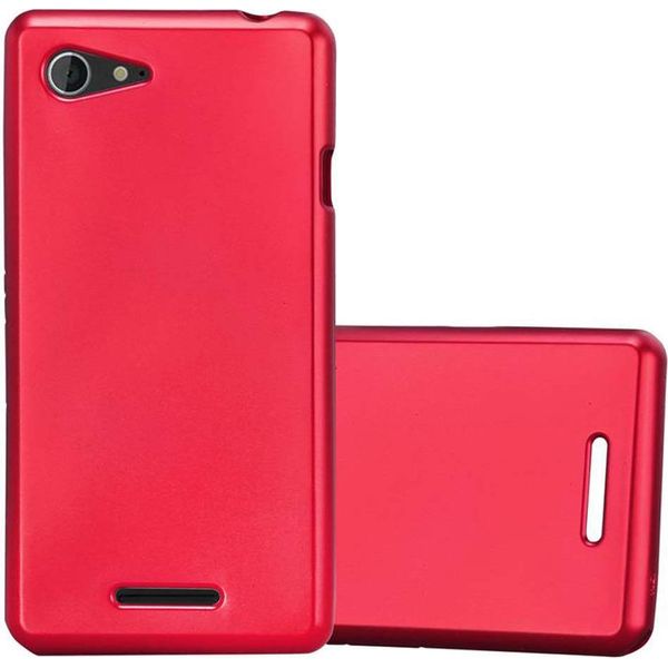 Cadorabo Cover Protettiva Per Sony Xperia E3 In Rosso Custodia Per Cellulare Custodia In Silicone Tpu Cover Case-image
