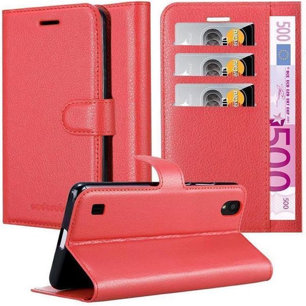 Cadorabo Custodia Per Zte Blade A5 2019 Custodia Protettiva In Rosso Custodia Per Cellulare Cover Chiusura Magnetica-image