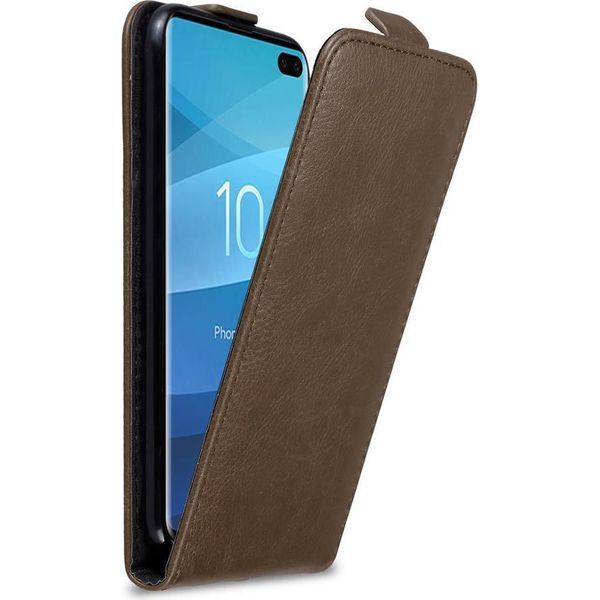 Custodia Cadorabo Per Samsung Galaxy S10 Plus Cover Protettiva In Marrone Custodia Flip Per Telefono Cellulare Custodia Cover-image