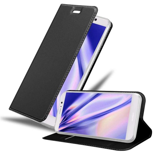 Cadorabo Custodia Per Cellulare Per Huawei Mate 9 Custodia Protettiva In Nero Cover Etui Book Case Booklet-image