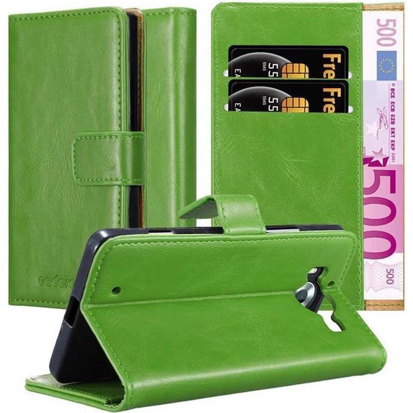 Cadorabo Cover Per Nokia Lumia 950 Cover Protettiva In Verde Cover Per Cellulare Custodia Libro Custodia-image