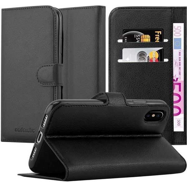 Cadorabo Custodia Per Apple Iphone Xs Max Custodia Protettiva In Nero Custodia Per Cellulare Cover Chiusura Magnetica-image