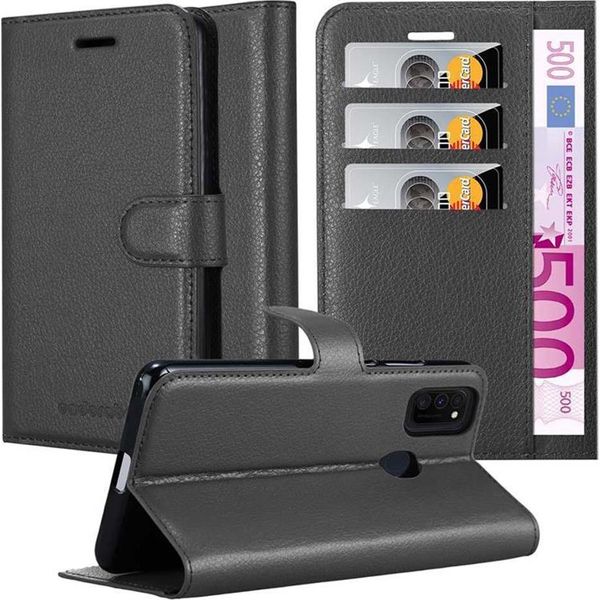 Cadorabo Cover Per Samsung Galaxy M21 / M30S Cover Protettiva In Nero Custodia Per Cellulare Cover Chiusura Magnetica-image