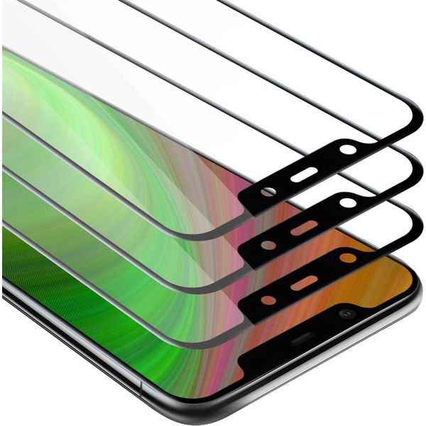 Cadorabo 3X Pellicola Protettiva A Schermo Intero Per Nokia 7.1 Plus / X7 In Nero Vetro Protettivo Del Display Temperato-image