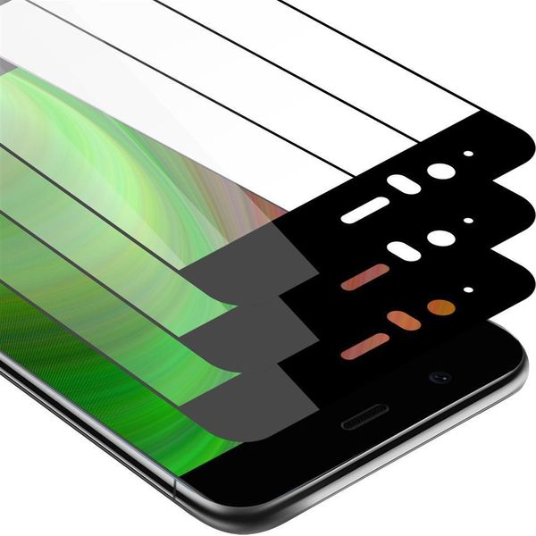 Cadorabo 3X Pellicola Protettiva A Schermo Intero Per Huawei P10 Plus In Nero Vetro Protettivo Del Display Temperato-image