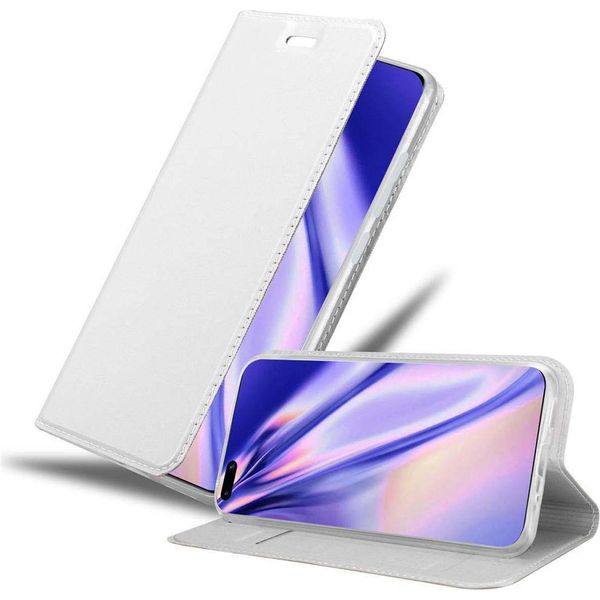 Cadorabo Custodia Per Cellulare Per Huawei P40 Custodia Protettiva In Argento Cover Etui Book Case Booklet-image